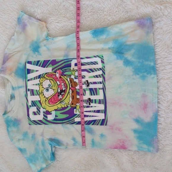 Nickelodeon SpongeBob SquarePants Stay Weird Custom Tie Dye Unisex Tee Shirt - Picture 5 of 6